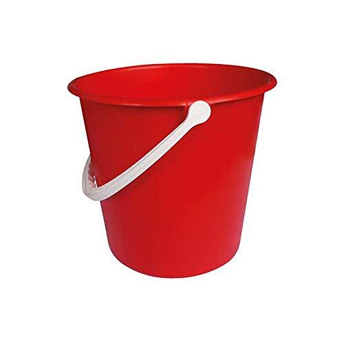 Ramon Hygiene Kunststoffeimer, 9 l, Skala in Liter und Gallonen, aus 50% recyceltem Material, Rot von Ramon Hygiene