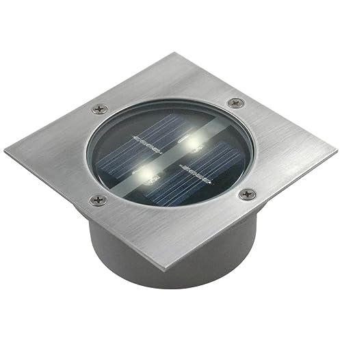 Smartwares Carlo Bodeneinbaustrahler - Solarbetrieben - Tag-/Nacht-Sensor, Silber von Smartwares