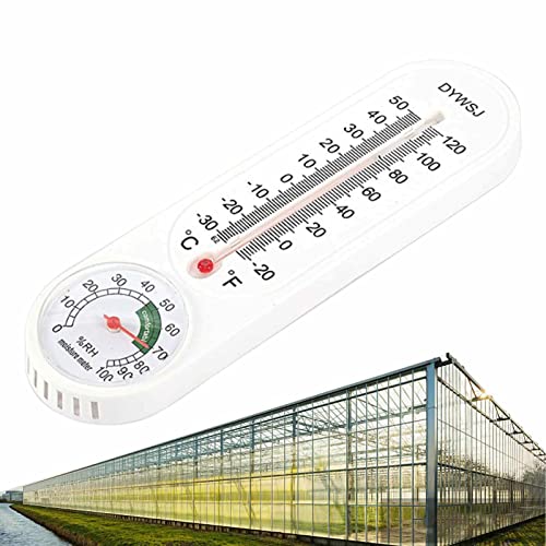 Wand-Thermometer Zum Aufhängen, Garten-Gewächshaus-Monitorwerkzeug, Pflanz Feuchtigkeit Temperatur-Messgerät, Gewächshaus-Hygrometer, Vertikales Langes Innentemperaturmessgerät von Ranley