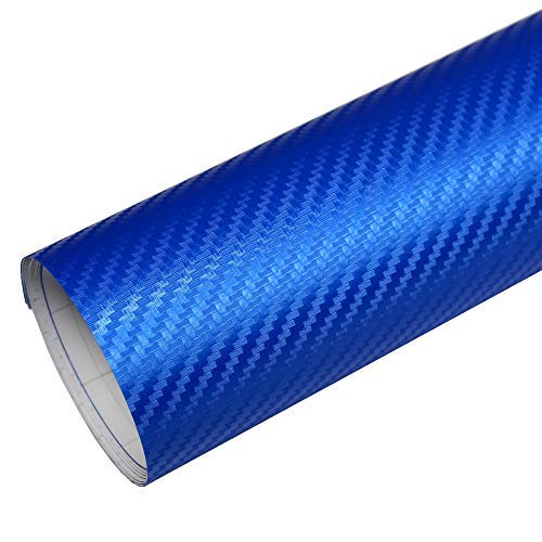 Rapid Teck® 5,26€/m² Premium – 3D Carbon Blau 6m x 1,52m Auto Folie Blasenfrei mit Luftkanälen für Auto Folierung und 3D bekleben in Matt Glanz und Carbon Autofolie von Rapid Teck