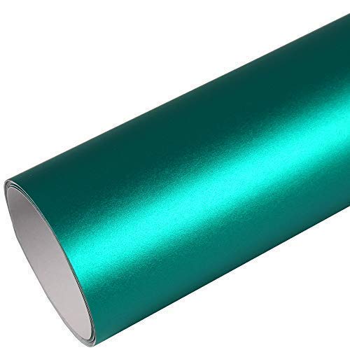 Rapid Teck® 9,86€/m² AutoFolie Serie 560MG Matt Chrom Türkis 2m x 1,52m Premium Car Wrapping Folie mit Luftkanal von Rapid Teck