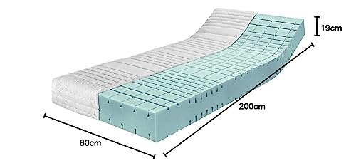 RAVENSBERGER Komfortschaummatratze Struktura-MED Gel - Härtegrad H4, hart - 80 x 200 cm, Höhe 25 cm - orthopädische 7-Zonen Matratze mit Gel-Auflage und Tencelbezug, allergikerfreundlich von Ravensberger Matratzen