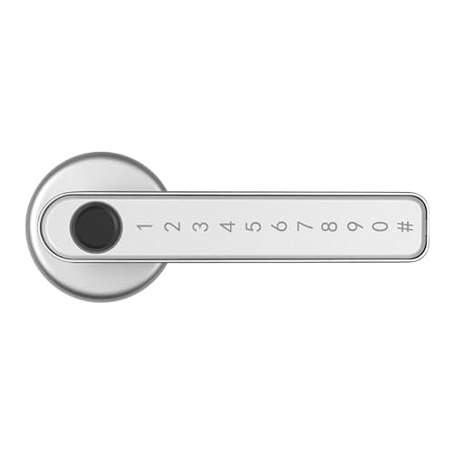 Biometrisches Fingerabdruck-Türschloss für Holztüren, Bluetooth elektronisch, kompatibel mit Tuya Smart Lock für Fernbedienung, schlüssellose Entriegelungssteuerung Schwarz von Rawrr