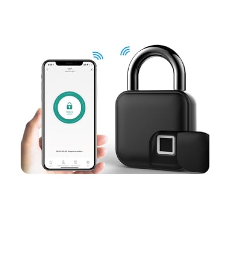 Fingerprint Padlock, Eseesmart Combination Padlock with Fingerpirnt & Bluetooth APP, USB Charging Smart Padlock, Keyless Thumbprint Lock for Gym Locker, School Locker, Backpack, Suitcase, Luggage von Rawrr