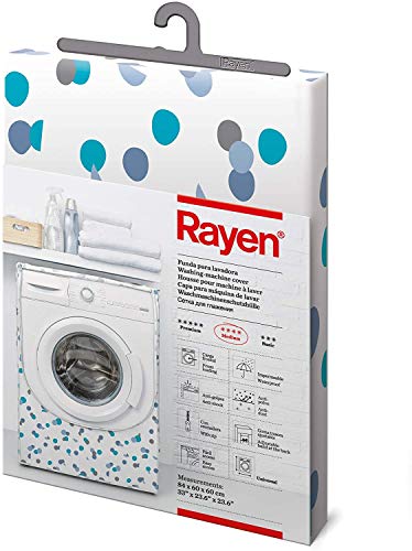 Rayen Bezug für Waschmaschine | mittlere Serie | Waschmaschinenbezug Frontlader | Bezug für Waschmaschine und Trockner mit Reißverschluss | 84 x 60 x 60 cm von Rayen