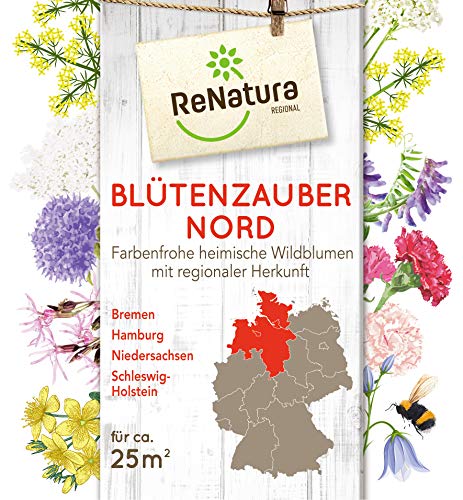 Greenfield ReNatura Blütenzauber Wildblumen Blumen Samen Region Nord 0,275kg für ca 25 m² von ReNatura
