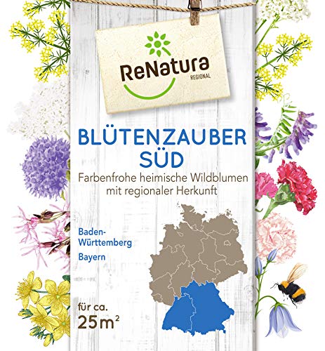 Greenfield ReNatura Blütenzauber Wildblumen Blumen Samen Region Süd 0,275kg für ca 25 m² von ReNatura