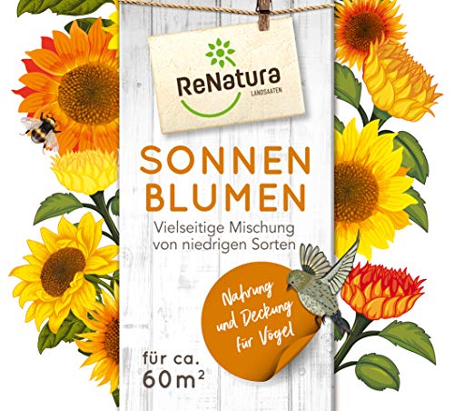 Greenfield ReNatura Sonnenblumen Blumen Samen 0,3kg für ca. 60 m² von ReNatura