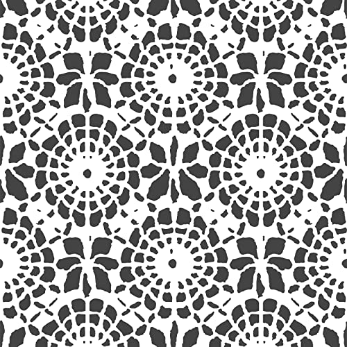 ReWallpaper 44.5CM X 7M Klebefolie Schwarz Weiß Vintage Möbelfolie Muster Selbstklebende Tapete Blumen Schwarz Weiss Abwaschbare Selbstklebende Folie Für Möbel Blumen Tapete Muster Blumentapete Modern von ReWallpaper