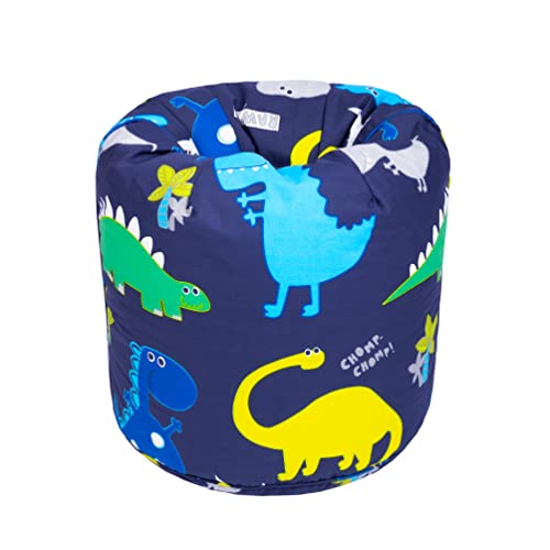 Ready Steady Bed Sitzsack Kinder mit füllung | Bequeme Kleinkindmöbel | Bodenkissen Kinder Sitzsack | Kindersitzsack Kinderzimmer Spielzimmer | Ergonomisch Gestaltet Bean Bag Kinder(Dino Dark) von Ready Steady Bed