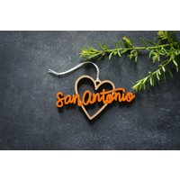 San Antonio Herz Christbaumschmuck - Wähle Deine Farbe | Weihnachtsschmuck Geschenk Zur Wohnungserwärmung Weihnachtsgeschenk von ReadyGo