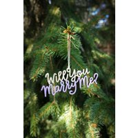 Willst Du Mich Heiraten? Weihnachtsornament - Wähle Deine Farbe | Christbaumkugel Vorschlag Weihnachtsvorschlag Weihnachten Verlobung von ReadyGo
