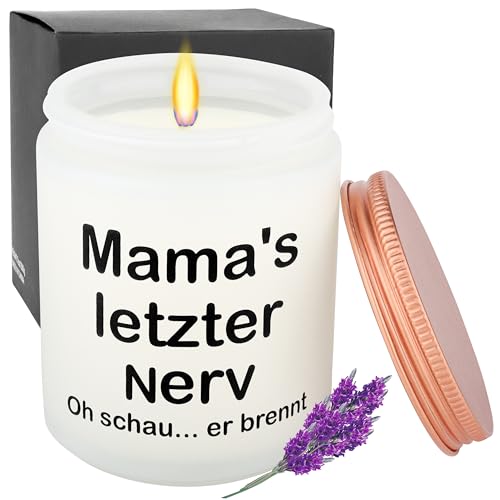 Rebundex Geschenke für Mama Mutter Geburtstagsgeschenk 200g Lavendel Duftkerzen im Glas Muttertagsgeschenk Geschenkset Entspannung Weihnachtsgeschenke von Rebundex