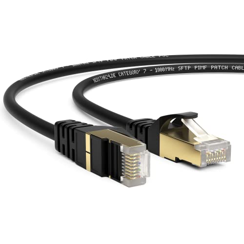 15m CAT 7 Netzwerkkabel Gigabit Ethernet LAN Kabel - 10Gbit/s - Patchkabel - Flexibles Cat.7 Rohkabel S FTP Schirmung mit RJ 45 Stecker Vergoldet - für Router, Modem,Switch, PS4, PS5, Access Point von RedStar24