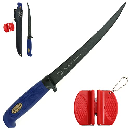 Marttiini Martef Filetiermesser 30,6cm, beschichtet, extrem scharf & flexibel + RT Messerschärfer/Filleting Knife & Sharpener Combo von Marttiini