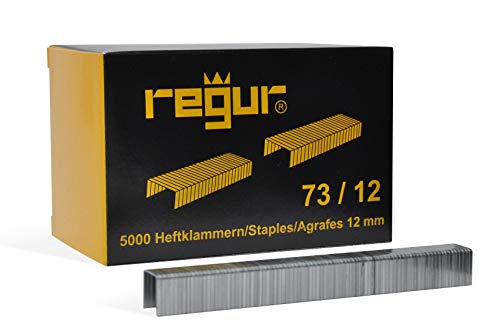 REGUR Typ 73 Flachdrahtklammern 73/12 mm für Verpackungsheftzange Regur 31, Rapid HD 31 u.v.m. von Regur