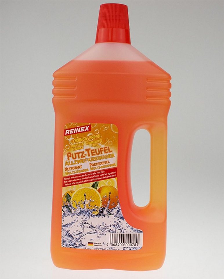 Reinex 12x Putzteufel 1L Orangefresh Putzmittel Allzweckreiniger Reinigung Kalklöser von Reinex