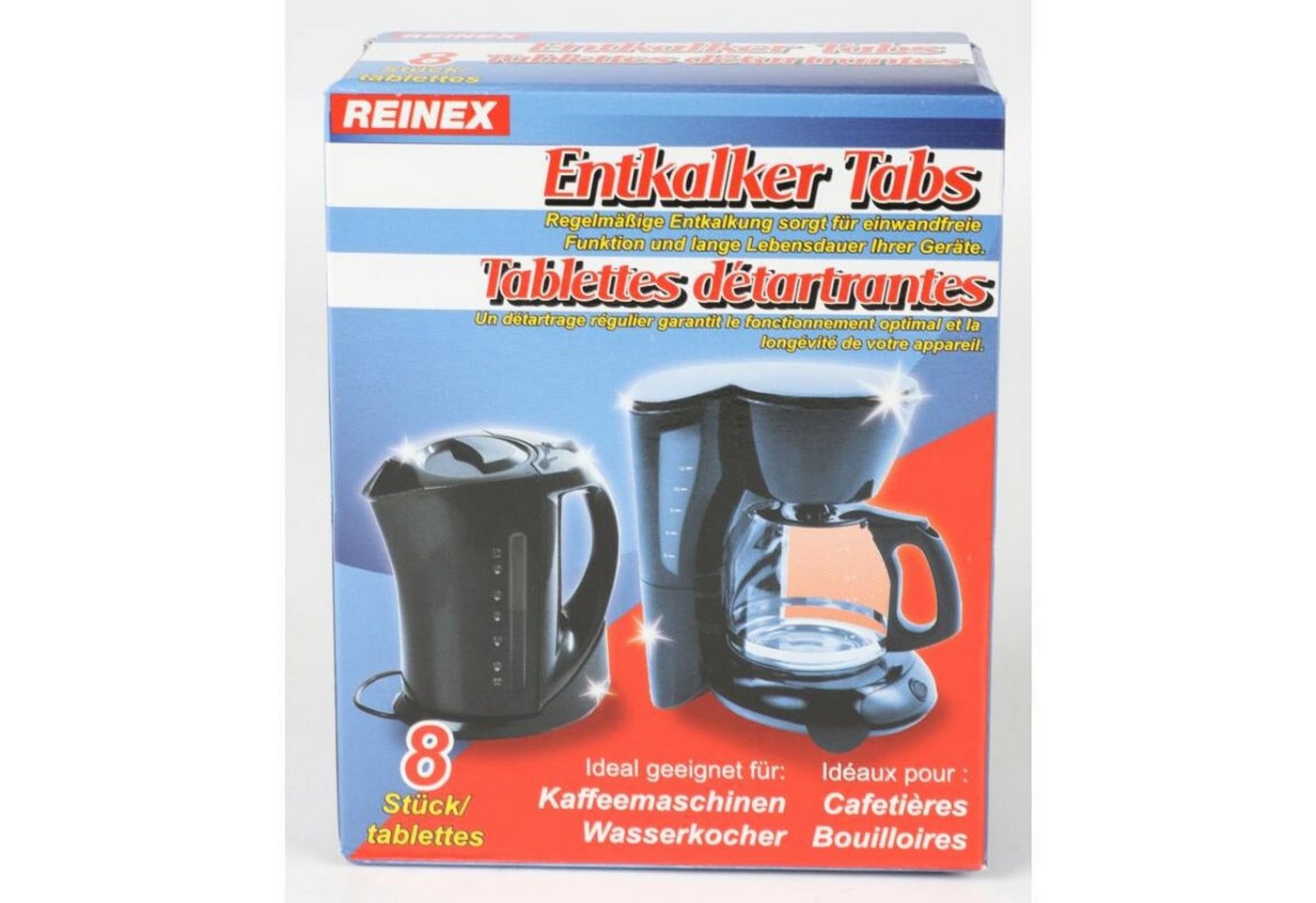 Reinex 14x 128g / 8 Stück Reinex Entkalker-Tabs für Kaffemaschinen Entkalker von Reinex