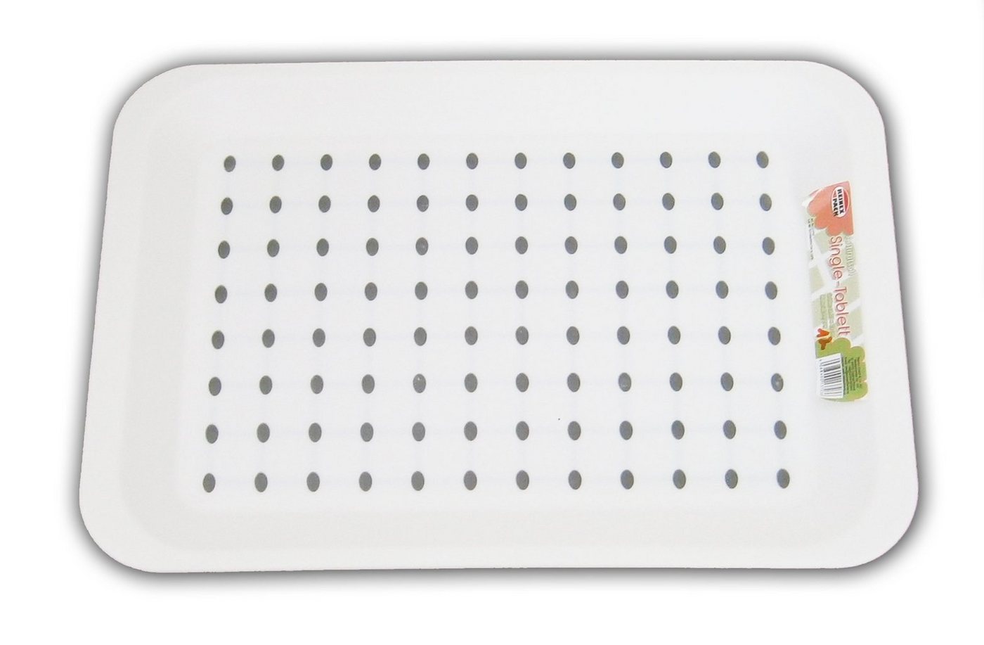 Tablett TABLETT mit Anti-Rutsch-Belag 33x23cm Kunststoff Weiss Serviertablett Frühstückstablett 36 (Weiss) von Reinex