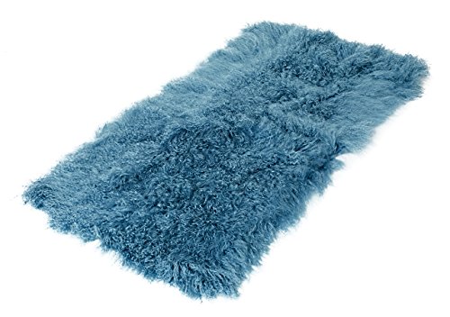 Reissner Lammfelle Tibet Lammfell Auflage TP1 60x120cm Farbe blau JAY20 TP1 von Reissner Lammfelle