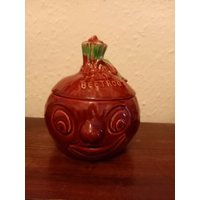 Anthropomorpher Sylvac-Rote-Bete-Topf Aus Vintage-Keramik von RelicVintageUK
