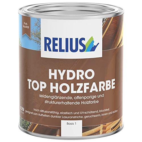 Hydro Top Holzfarbe 2,5l weiß von Relius