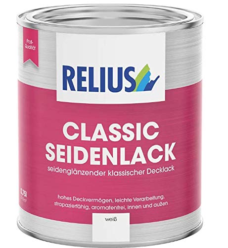 RELIUS "Classic Seidenlack" Decklack weiß 0,750 ml von Relius