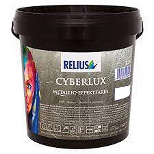 Relius 750ml Cyberlux Metallic-Effektfarbe Silber metallisch glänzend für Innen von Relius