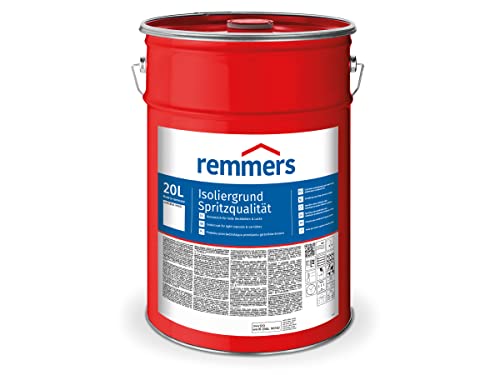 Remmers Isoliergrund weiß (RAL 9016), 20 Liter, Sperrgrund, wirkt gegen Holzinhaltsstoffe, verhindert Gelbverfärbungen, hochdeckend, atmungsaktiv von Remmers