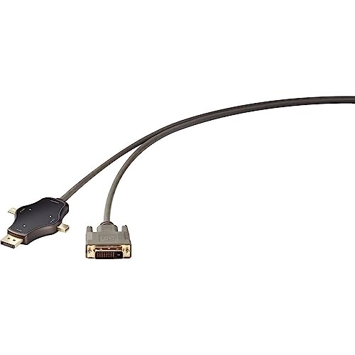 Renkforce RF-3909366 Cable-Sharing Anschlusskabel [1x DVI-Stecker 24+1pol. - 3X Mini-DisplayPort Stecker, DisplayPort S von Renkforce
