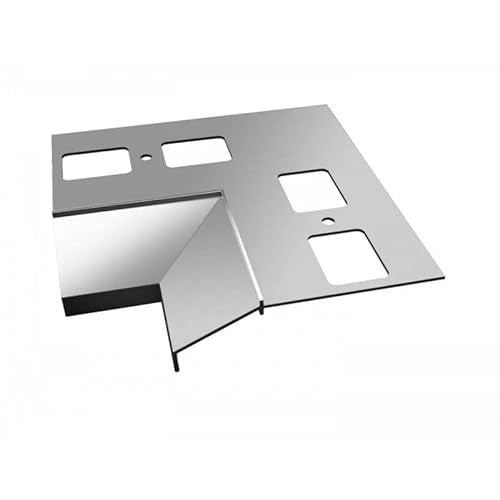 Renoplast® Aluminium Innenecke 90° für Traufprofil K100 Grau | Fertigstellung von Terrassen und Balkonen | Fliesenböden auf Klebemörtel | Wasser ablaufsysteme Winkelprofil | Pulverbeschichtetes von Renoplast