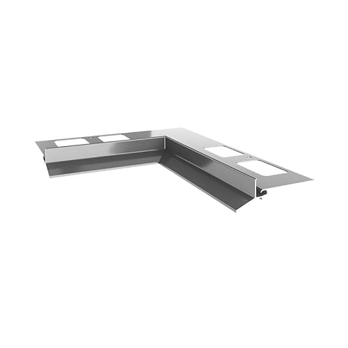 Renoplast® Aluminium Innenecke 90° für Traufprofil K102 Graphit | Fertigstellung von Terrassen und Balkonen | Fliesenböden auf Klebemörtel | Wasser ablaufsysteme Winkelprofil | Pulverbeschichtetes von Renoplast