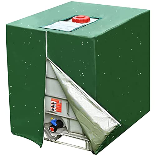 Abdeckplane für Tank 1000 l IBC – 420D Wassertank, Abdeckung, Sonnenschutz für IBC Tank mit Reißverschluss, Staubschutz, UV-Schutz, Staubschutz, Schutz vor UV-Strahlen, Wassertank, 120 x 100 x 116 cm von Renywosi