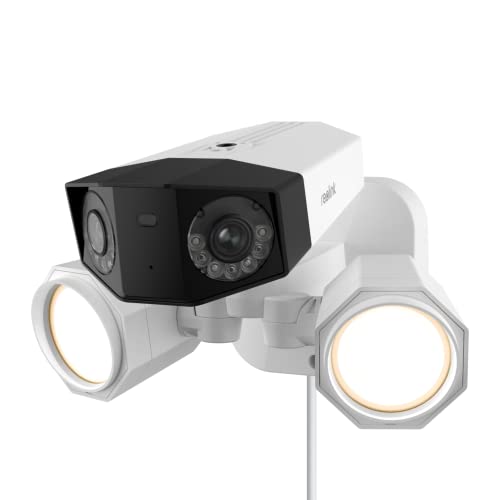 Reolink 4K Dual-Lens überwachungskamera Aussen mit 180° Ultraweitwinkel, PoE IP-Kamera Outdoor mit 1800lm Fluter, Personen-/Fahrzeug-/Haustiererkennung, Zwei-Wege-Audio, Duo Floodlight PoE von Reolink
