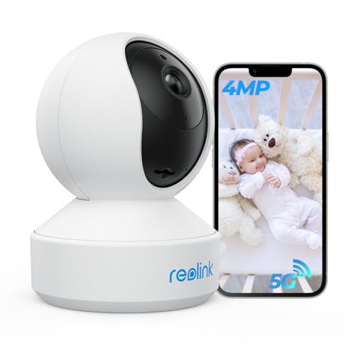 Reolink 4MP Überwachungskamera Innen WLAN Schwenkbar, Home und Baby Monitor mit Personen-/Haustiererkennung, Auto-Tracking, 2,4/5Ghz WiFi IP Kamera Indoor, 2-Wege-Audio, IR-Nachtsicht, E1 Pro von Reolink