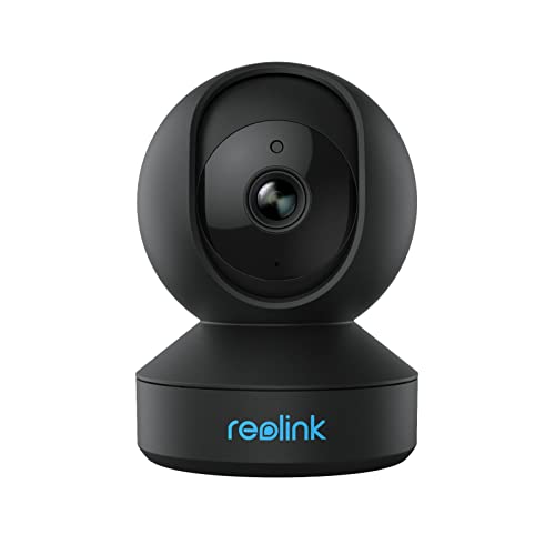 Reolink WLAN Überwachungskamera Innen 4MP, Schwenkbare IP-Kamera Indoor mit Auto-Tracking, Personen-/Haustiererkennung, 2,4/5GHz WiFi, 2-Wege-Audio, IR-Nachtsicht, SD-Kartenslot, E1 Pro Schwarz von Reolink