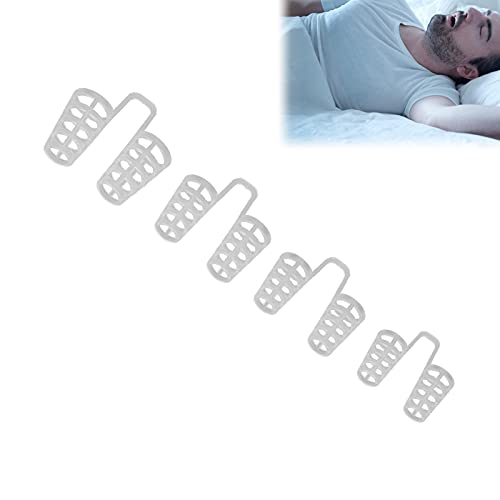 Restokki Anti-Schnarch-Nasenklammer, Schnarchlösung, 4 Stück Transparente Mini-Schlafhilfe Für Erholsamen Schlaf von Restokki