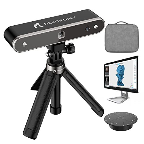 Revopoint POP 2 3D-Scanner 10FPS, 0,05mm Präzisions-Handheld 3D-Scanner und Desktop-3D-Scanner für den 3D-Druck, mit 5000-mAh-Powerbank, Handstativ und Drehteller von Revopoint