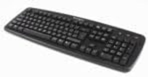 Kensington ValuKeyboard Belgisch - Tastaturen (Standard, Verkabelt, USB + PS/2, AZERTY, Schwarz) von Rexel