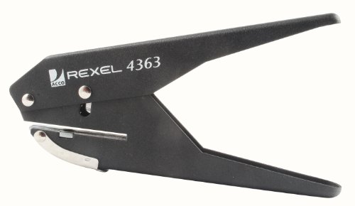 Rexel 4363 Lochzange (1-fach-Lochung, 6 mm, Metall, Kapazität 20 x 80 g/qm) schwarz von Rexel