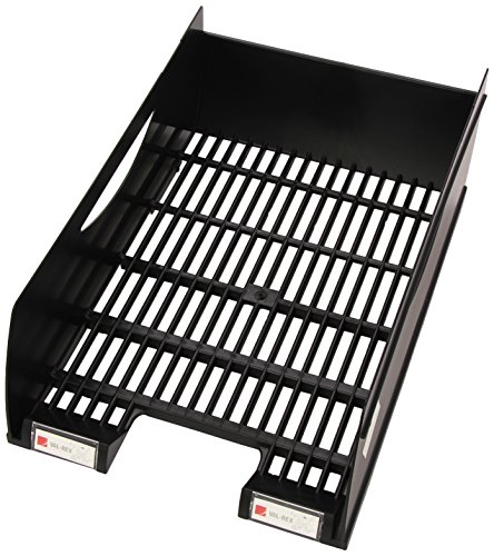 Rexel Ablagekorb Mega, Extrahoch, Mit extragroßem Volumen, Stapelbar, 260 x 390 x 128 mm, Schwarz, Valrex, 126601 von Rexel