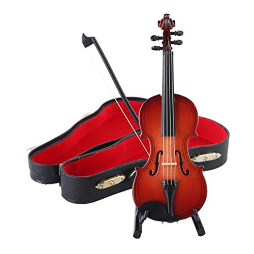 Rfeeuubft Musikinstrumente Mini Violine Wooden Dekorative Ornamente Modell Dekoration Geschenke mit UnterstüTzung 16Cm von Rfeeuubft