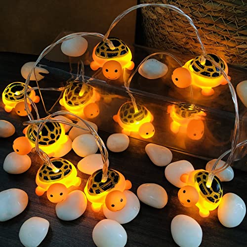 Riaxuebiy Niedlich Schildkröte-Lichterkette, 3 m 20 LED Schildkröte-Lichterkette, USB-betrieben,dekorativ für Innen- und Außenbereich, Schlafzimmer, Hochzeit, Party (3m/20led, Schildkröte) von Riaxuebiy