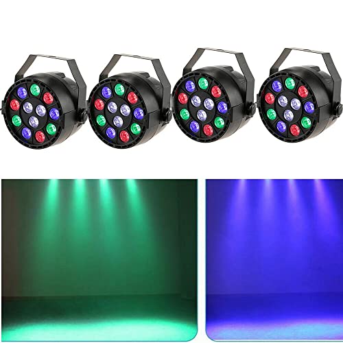 4x15W LED Par Licht 12 LED Strahler DMX Bühnenlicht Disco Lichteffekte RGBW Scheinwerfer for DJ Discolicht Hochzeit Partylicht von RibasuBB