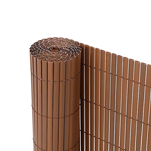 Ribelli® PVC Sichtschutzmatte Sichtschutzzaun Sichtschutz Zaun Balkon Windschutz (120 x 400 cm, Braun) von Ribelli