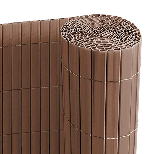 Ribelli® PVC Sichtschutzmatte mit Steg, extra stabil Sichtschutzzaun Sichtschutz Zaun Balkon Windschutz (140 x 400 cm, braun) von Ribelli