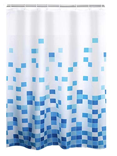 RIDDER Duschvorhang Textil Cubes blau 180x200 cm von RIDDER