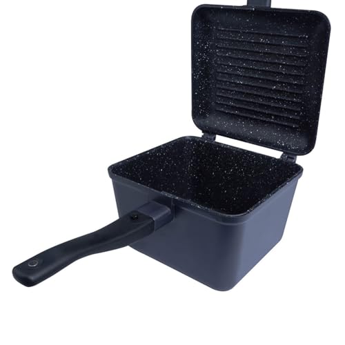RidgeMonkey Connect Deep Pan & Griddle XL Granite Edition - Pfanne zum Kochen beim Angeln, Kochtopf von Ridgemonkey