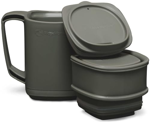 Ridgemonkey Becher für Kaffee & Tee zum Angeln Green Thermo Mug DLX Brew Set von Ridgemonkey