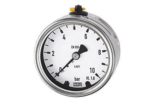 RIEGLER 102515-4093 Manometer, CrNi-Stahl, G 1/2 hinten exzentr, 0-6,0 bar, Ø 100, 1Stk von Riegler